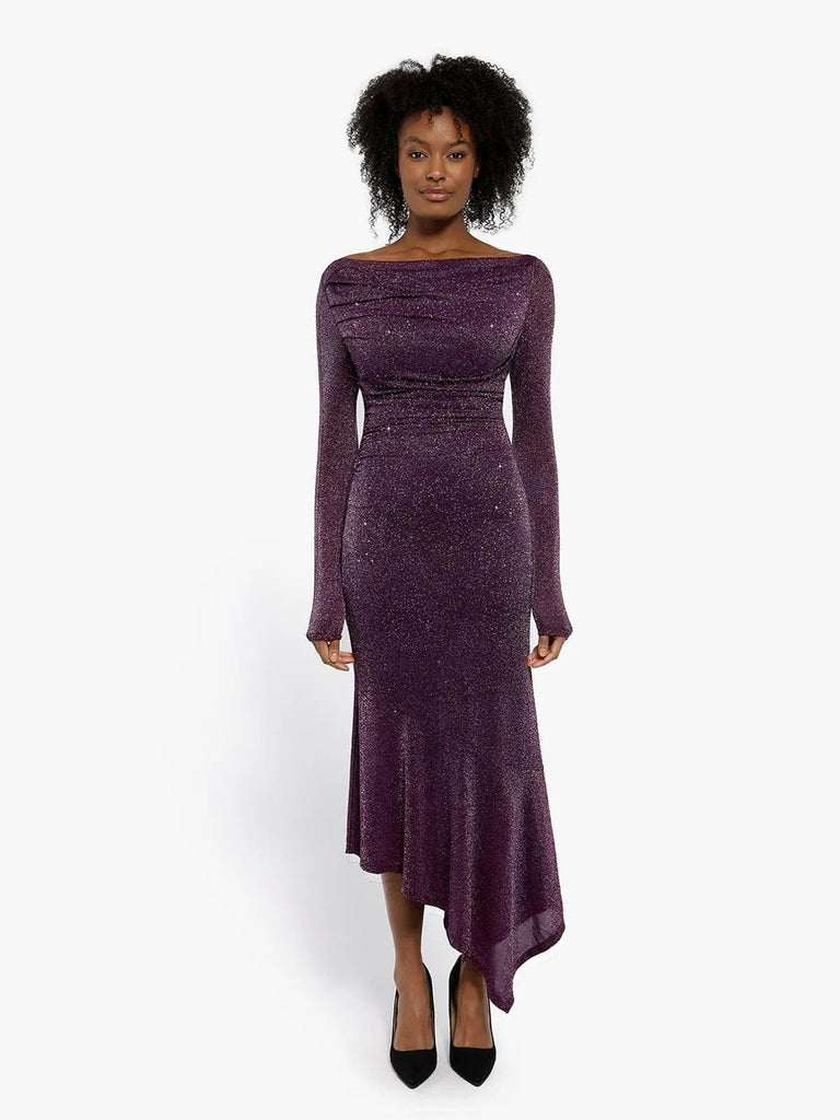 new-arrivals-shapewear-metallic-knit-long-sleeve-slim-mermaid-maxi-dress-purple-s-mt240101-pl2p-s-35126850650288.webp