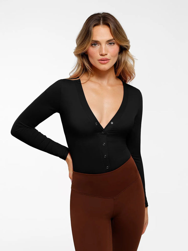 new-arrivals-shapewear-redtag-long-sleeve-deep-v-neck-bodysuit-34796180930736.webp