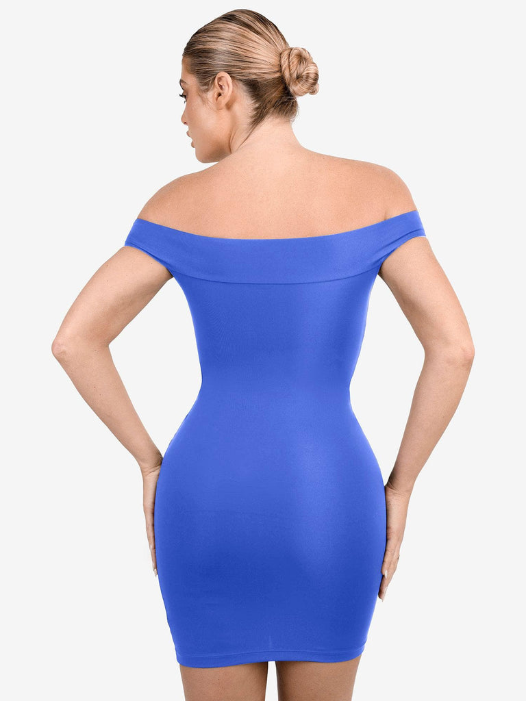 Popilush? Built-In Shapewear Off Shoulder Mini Dress