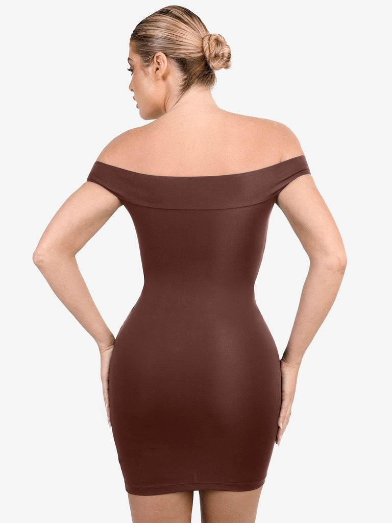 Popilush? Built-In Shapewear Off Shoulder Mini Dress
