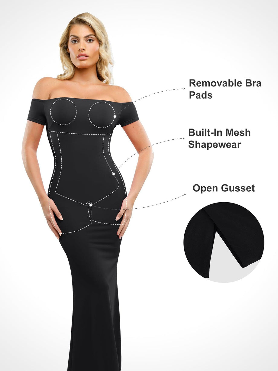 Built-In Shapewear One Shoulder Cutout Mini Dress