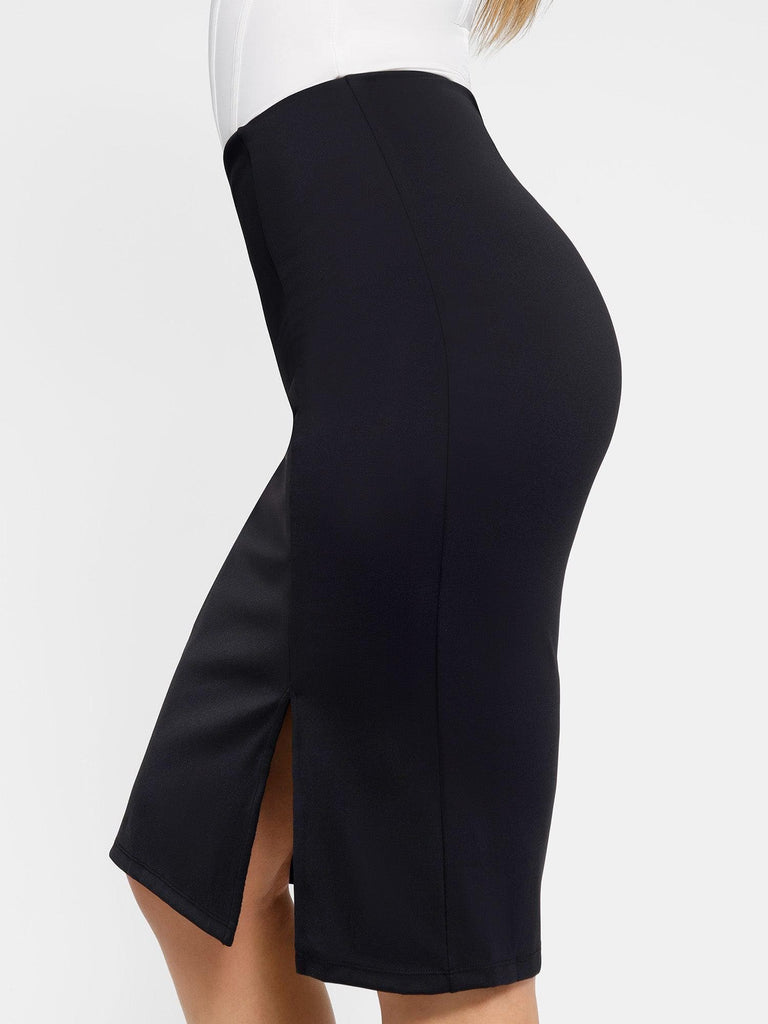 Popilush? Built-In Shapewear Split Midi Skirt