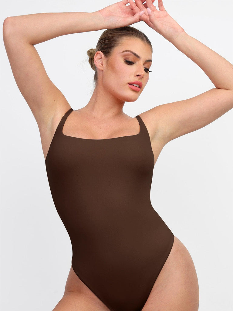 MODSGUE Shaping Body Women's Beige Large Sizes Lace Backless Body Shaper  Seamless Tummy Control Strong Shaping Bodysuits Skims Bodysuit with Leg  Extra