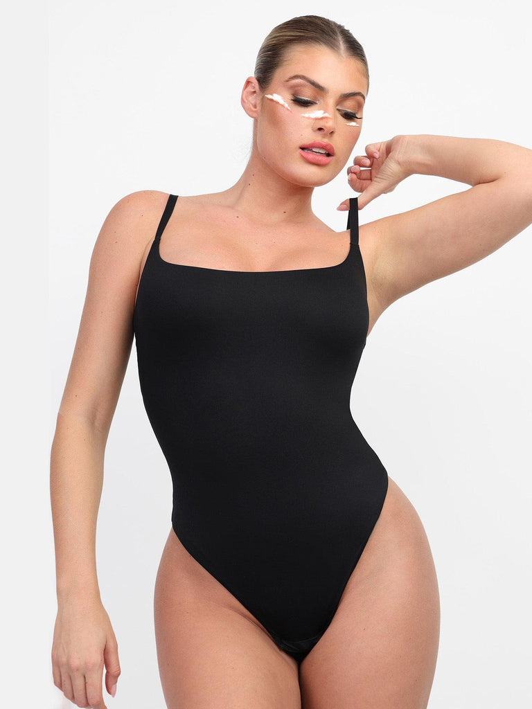 Soo slick Bodysuit for Women Fall clothes for women 2023 - Body Shaper Long  Sleeve Crew Neck Thong Body Shaping Tops, Black, XS/S : :  Fashion