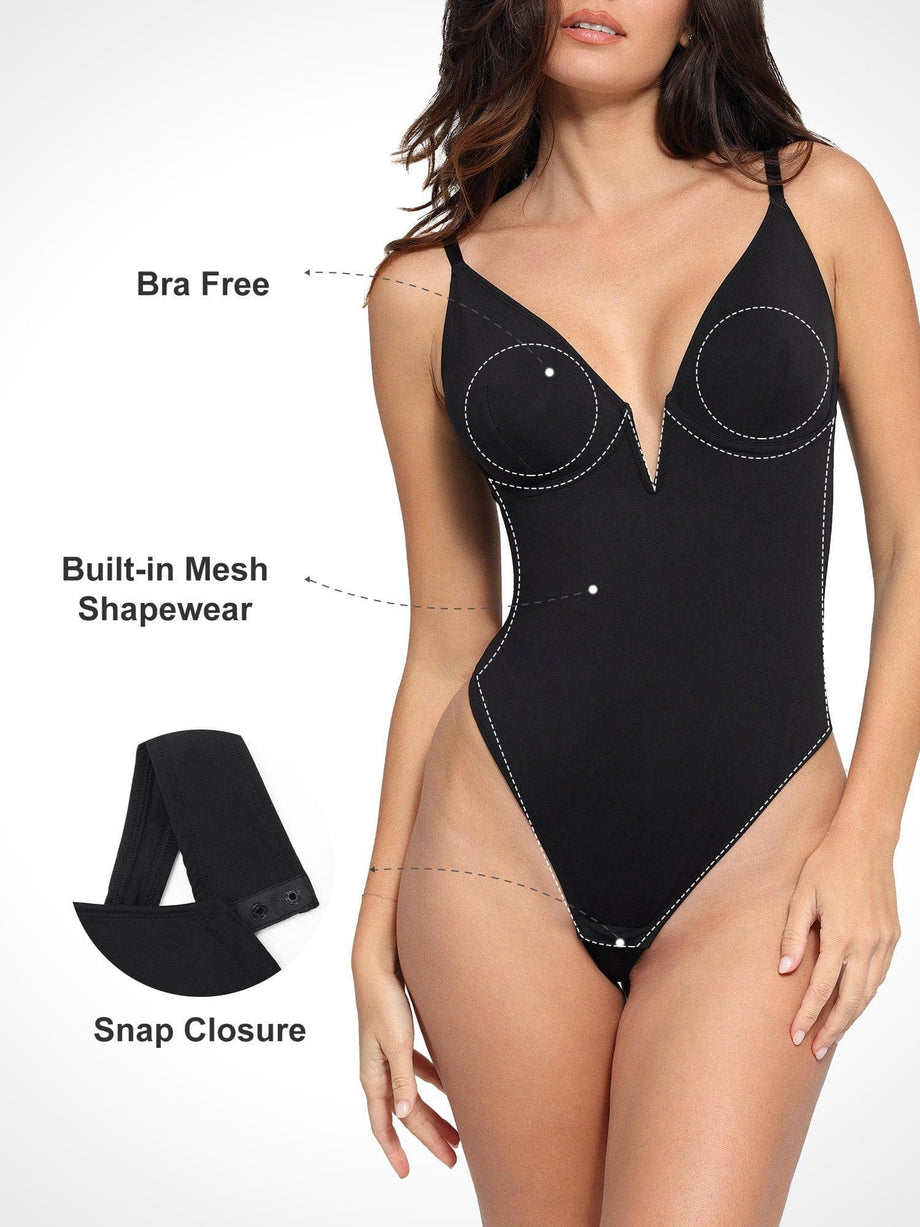 Bodysuit for Women - Tummy Control Shapewear Low Back