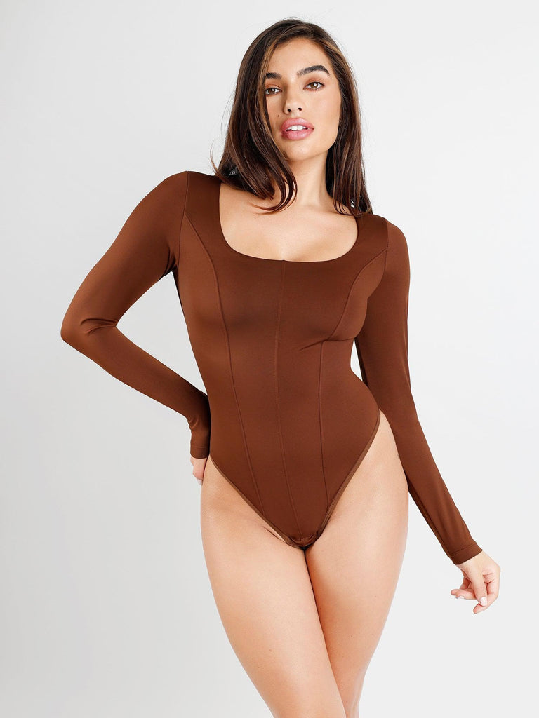 Womens Shapers Bodysuits For Long Sleeve Compression Garments
