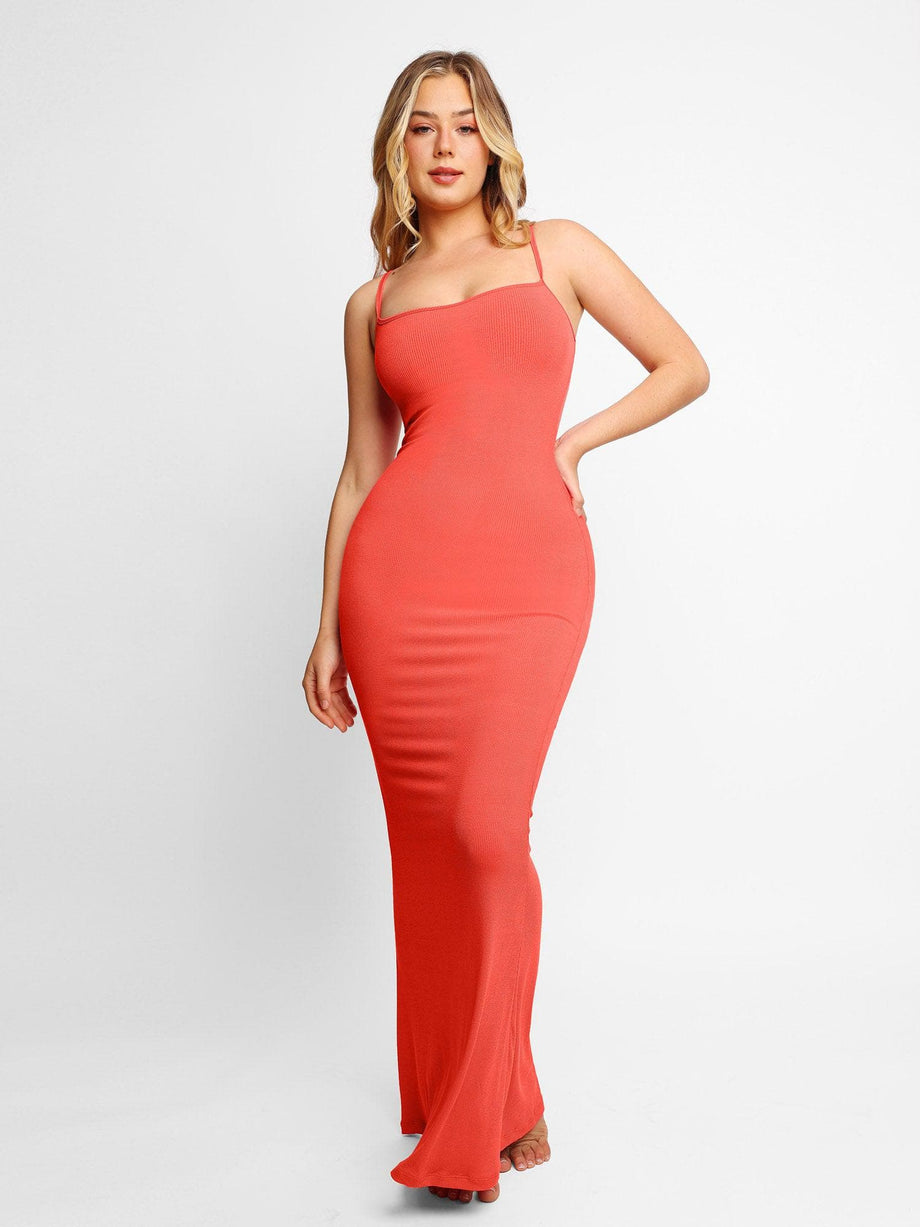 Popilush Crew Neck Shaper Dress Built - in Shapewear Bra 8 in 1 Sleeveless  Fall Maxi Bodycon Lounge Dress with Zipper, Red Shaper Sleeveless Dress,  Small : : Clothing, Shoes & Accessories