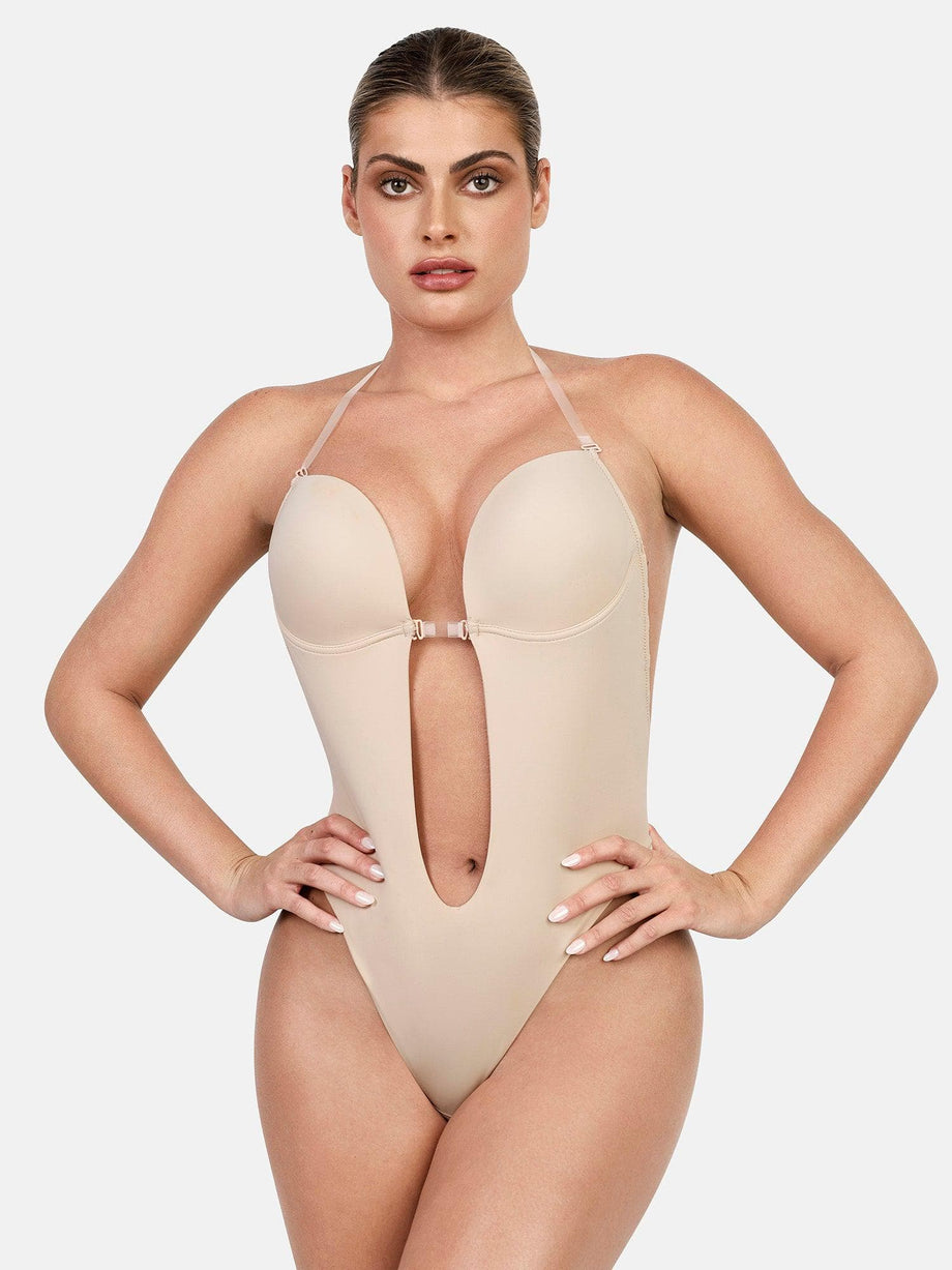 Sexy Backless Body Shaper Push Up Thong Bodysuit
